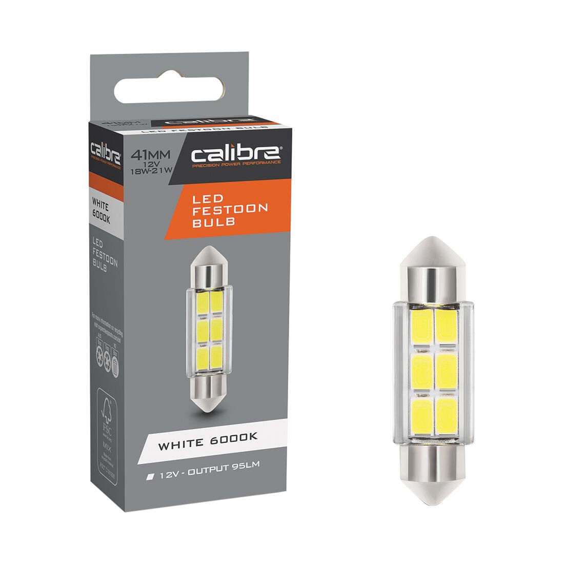 Calibre Automotive Globes - LED Festoon 12V, 18-21W, 41mm, , scaau_hi-res