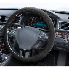 SCA Steering Wheel Cover - Terry Towelling, Black, 380mm diameter, , scaau_hi-res