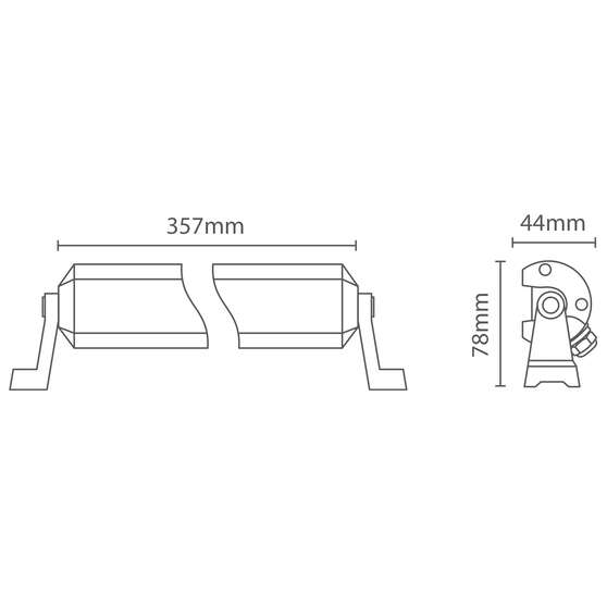 Enduralight LED Driving Light SNG Row Bar w/ harness - 14" 36W, , scaau_hi-res