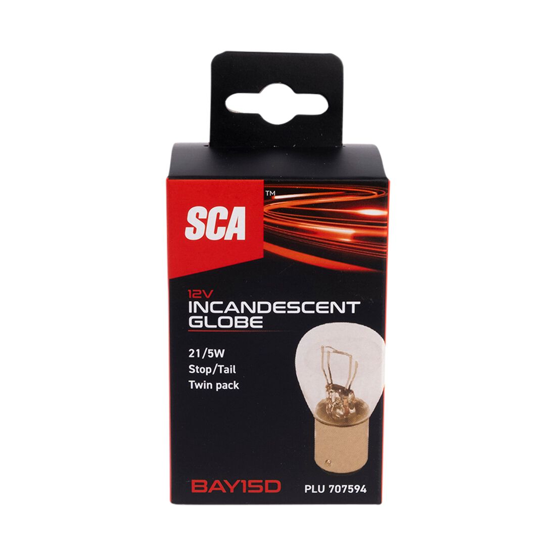 SCA Incandescent Globe - P21 BAY15D 12V 21/5W - 2 Pack, , scaau_hi-res