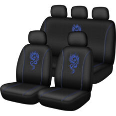 SCA Dragon Seat Cover Pack - Blue Adjustable Headrests Size 30 and 06H Airbag Compatible, , scaau_hi-res