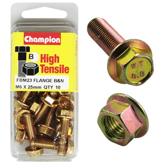 Champion Flange Bolts FBM23 M6x25, , scaau_hi-res