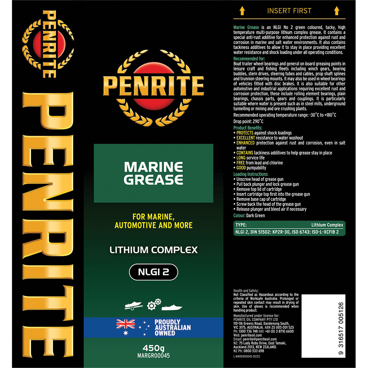 Penrite Marine Grease 450g, , scaau_hi-res