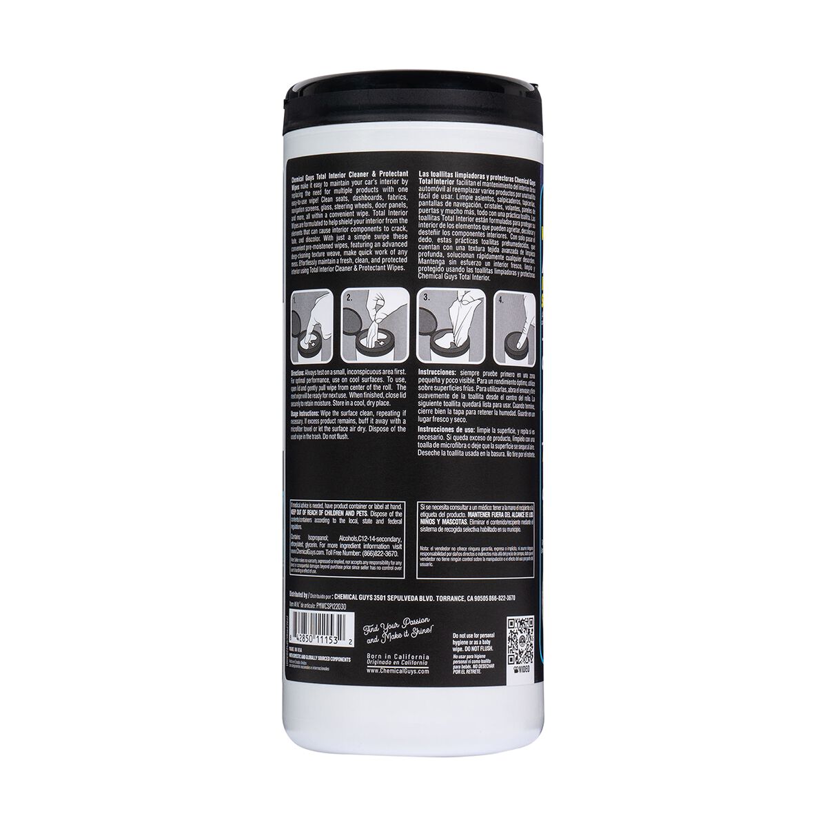 Chemical Guys Total Interior Clean & Protectant 30PK Wipes, , scaau_hi-res