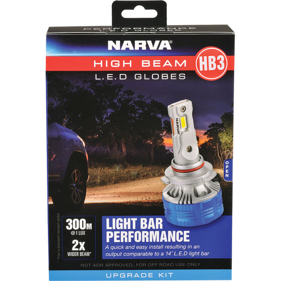 Narva High Beam LED Headlight Globes - HB3, 12/24V, 18445H, , scaau_hi-res
