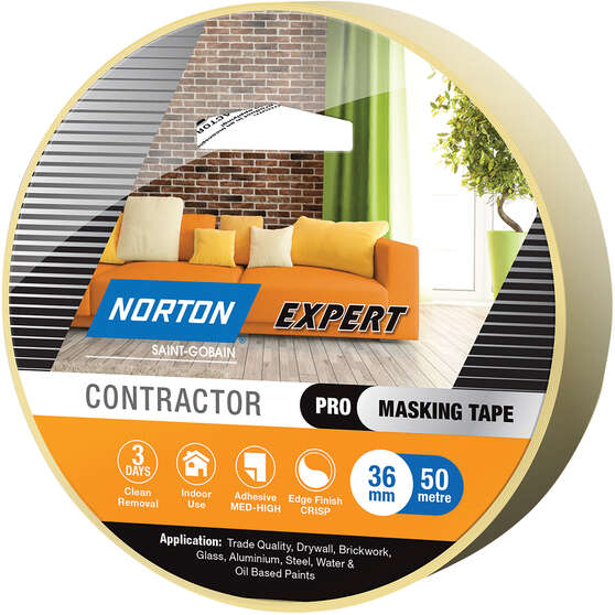 Norton Expert 3 Day Masking Tape - 36mm x 50m, , scaau_hi-res