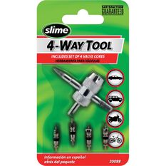 Slime 4-Way Valve Tool with Cores - 5 Piece, , scaau_hi-res