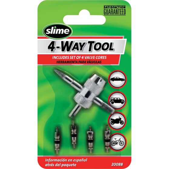 Slime 4-Way Valve Tool with Cores - 5 Piece, , scaau_hi-res