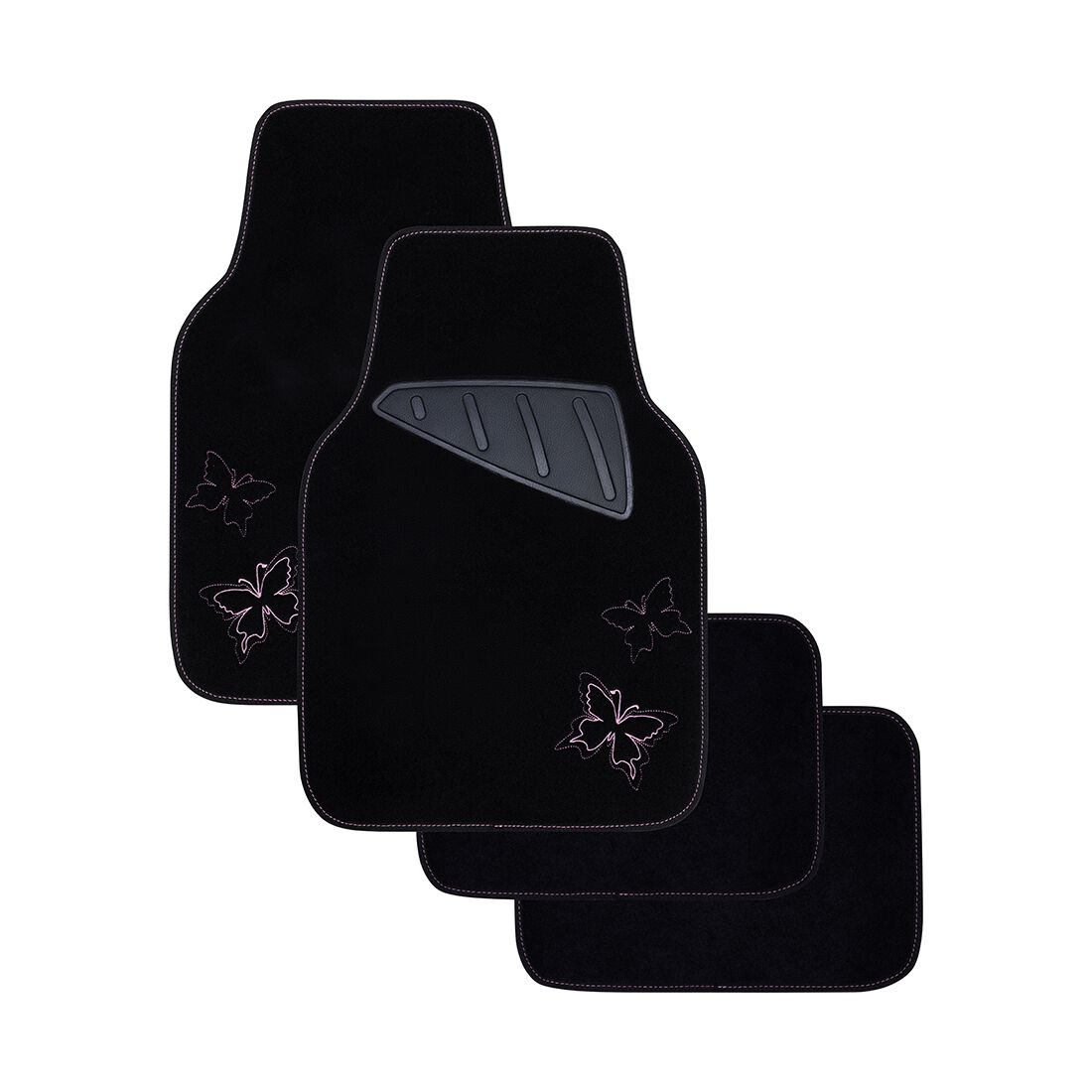 SCA Butterfly Floor Mats Carpet Pink Set of 4, , scaau_hi-res