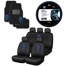 SCA Dragon Seat Cover Set Blue, , scaau_hi-res