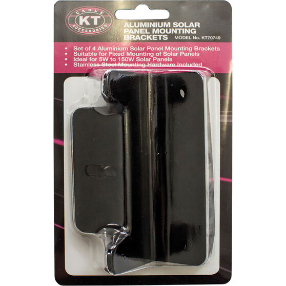 Kt Cables Solar Panel Mounting Brackets 4 Pack Aluminium Supercheap Auto