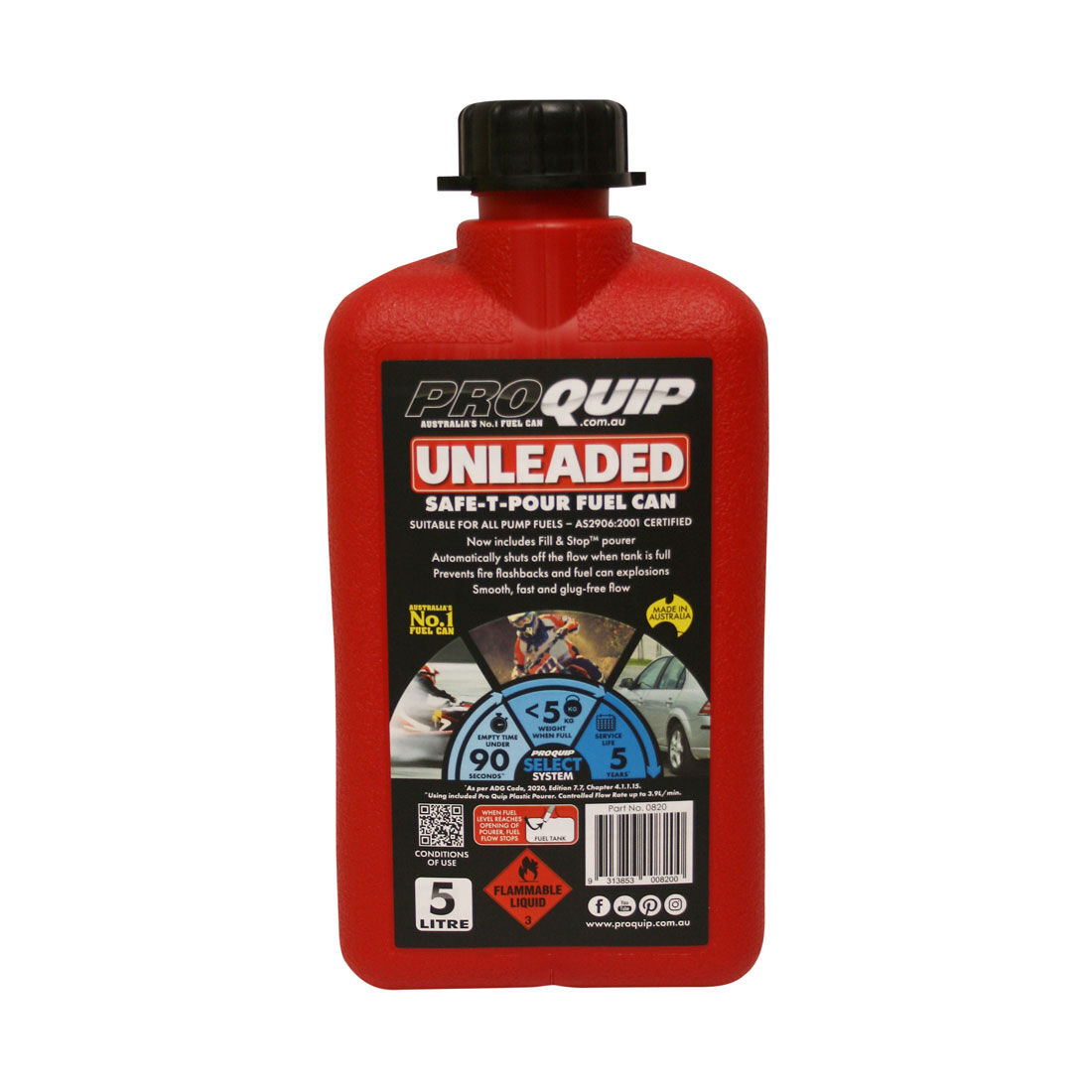 Pro Quip Safe T Pour ULP Jerry Can 5L, , scaau_hi-res