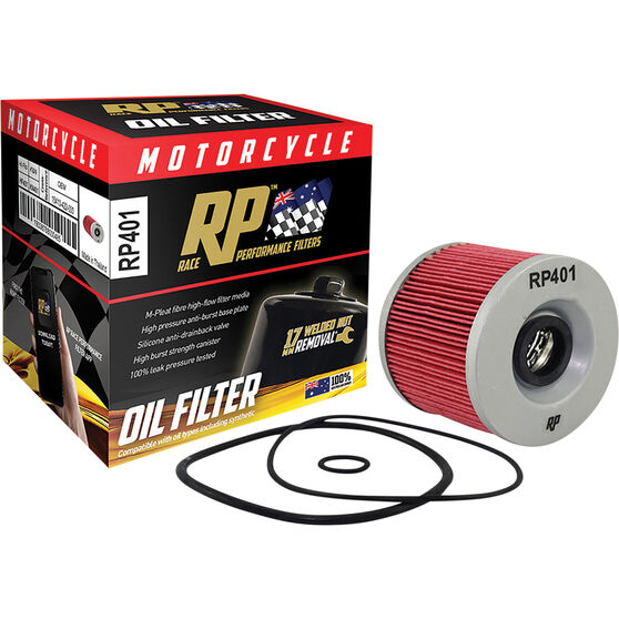 Race Performance Motorcycle Oil Filter RP401, , scaau_hi-res