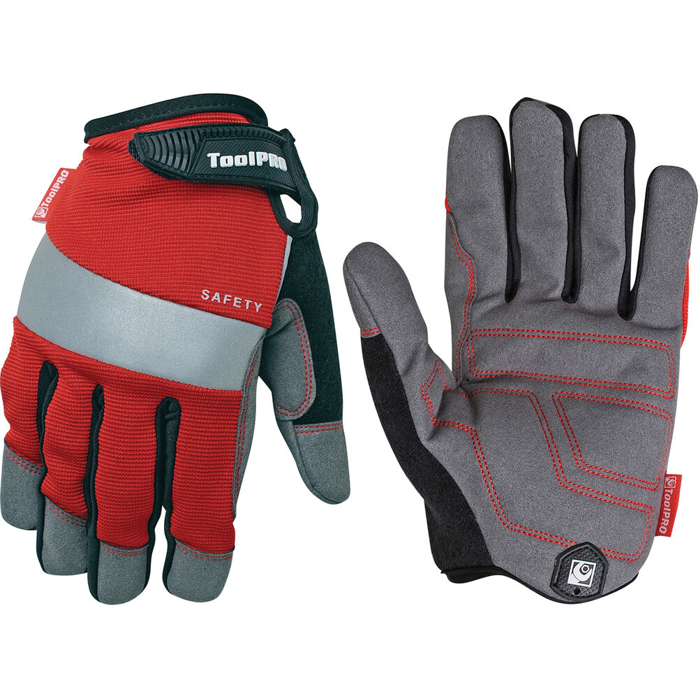 ToolPRO Work Gloves Safety, Large Supercheap Auto