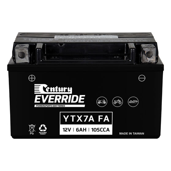 Century Powersports Small Engine Battery YTX7A-FA, , scaau_hi-res