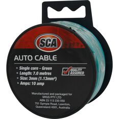 SCA Auto Cable - 10 AMP, 3mm, 7m, Green, , scaau_hi-res