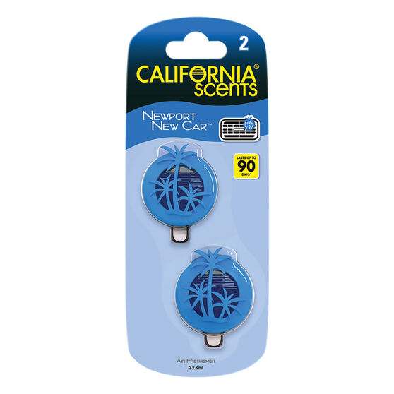 California Scents Mini Diffuser Air Freshener New Car 2 Pack, , scaau_hi-res