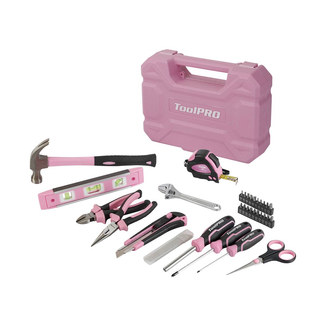 ToolPRO 32 Piece Pink Household Tool Kit, , scaau_hi-res