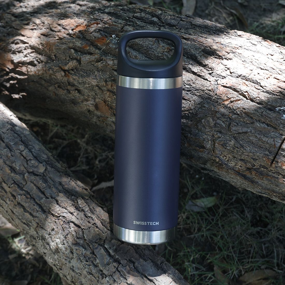 Swiss Tech Drink Bottle - 18oz/532ml, Charcoal, , scaau_hi-res