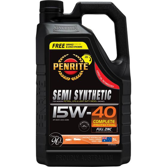 Penrite Semi Synthetic Engine Oil - 15W-40 5 Litre, , scaau_hi-res