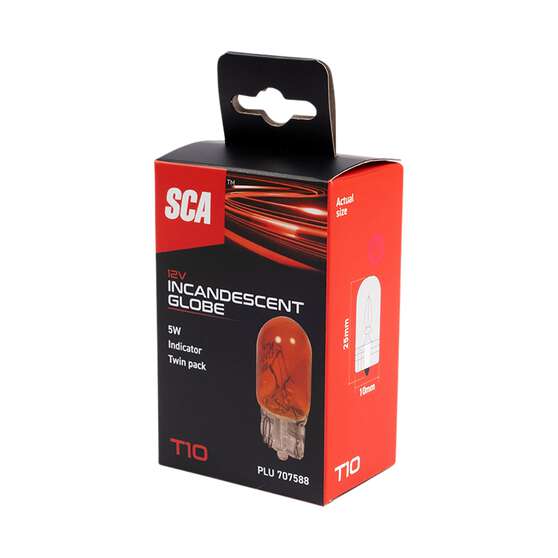 SCA Incandescent Globe - T10 12V 5W - 2 Pack, , scaau_hi-res