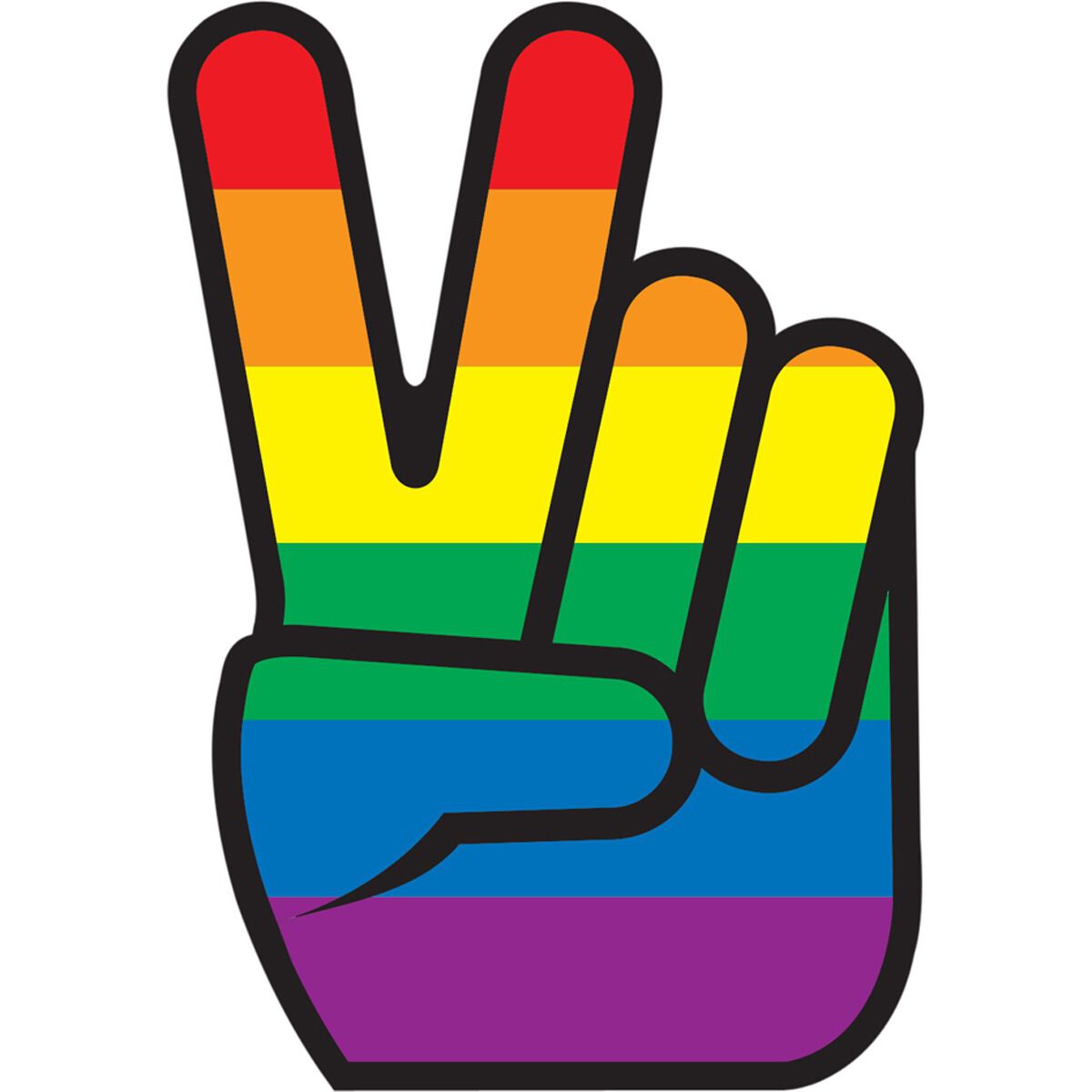 Sticker Peace Finger, Vinyl, , scaau_hi-res