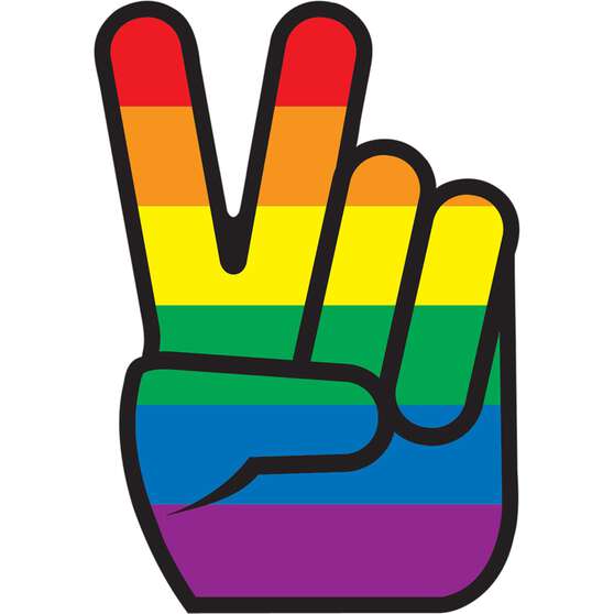 Sticker Peace Finger, Vinyl, , scaau_hi-res