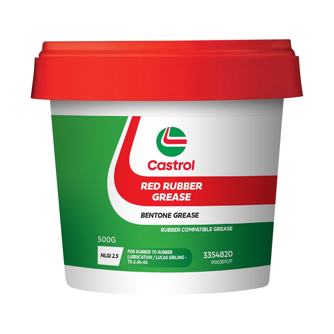 Castrol Grease Tub Red Rubber 500g, , scaau_hi-res