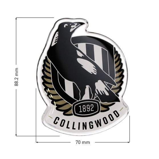 Collingwood AFL Supporter Logo - Lensed Chrome Finish ...