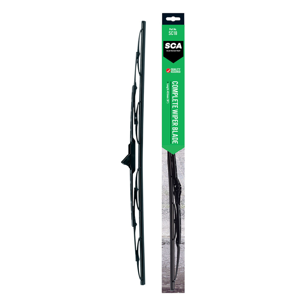 SCA Standard Wiper Blade 455mm (18") Single SC18 Supercheap Auto