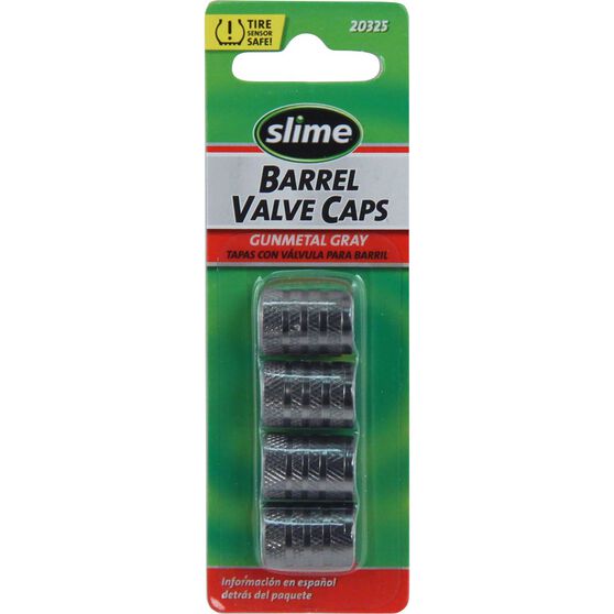 Slime Valve Caps - Barrel, Gunmetal, 4 Pack, , scaau_hi-res