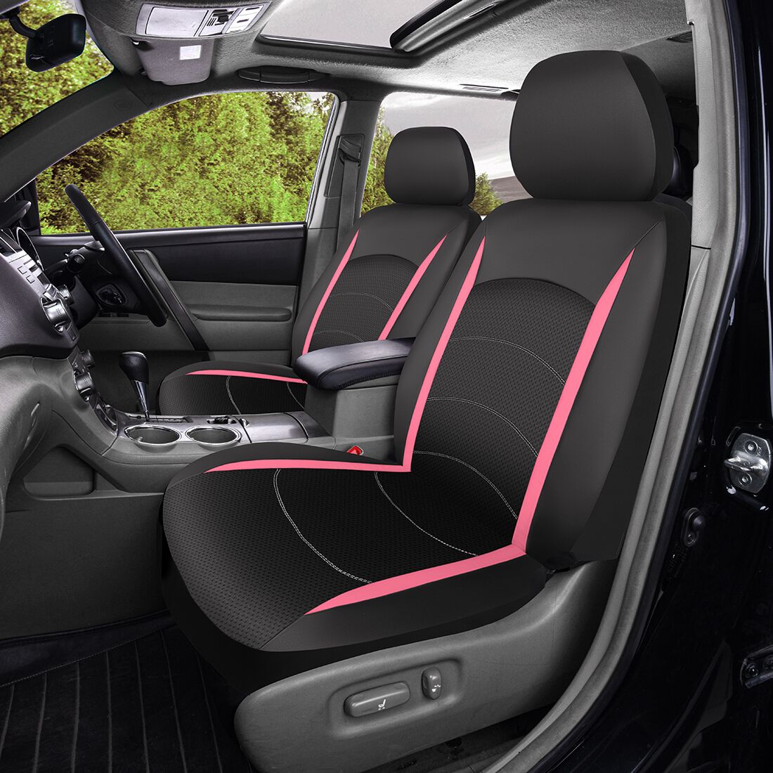 SCA Seat Cover Leather Look and Mesh Size 30A Pink, , scaau_hi-res