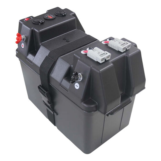 XTM Powered Battery Box with USB & Accessory Socket Supercheap Auto