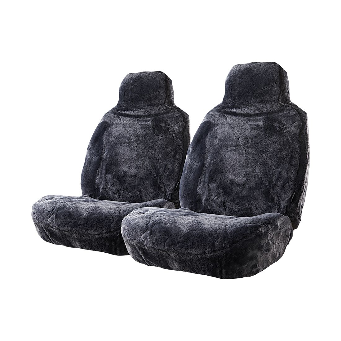 Gold CLOUDLUX Sheepskin Seat Covers - Slate Built-in Headrests Size 60 Airbag Compatible, , scaau_hi-res