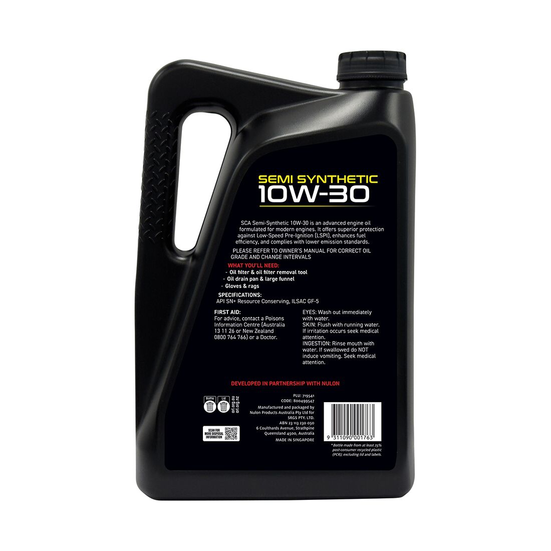 SCA Semi Synthetic Engine Oil 10W-30 5 Litre, , scaau_hi-res