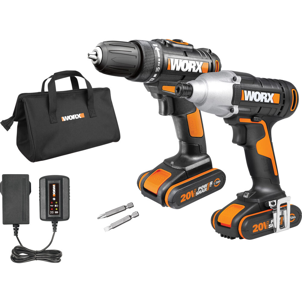 WORX Drill & Impact Driver Kit 20V, 10mm Supercheap Auto