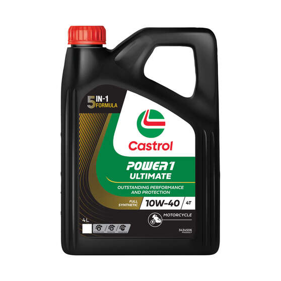 Castrol POWER 1 ULTIMATE 4T Motorcycle Oil 10W-40 4 Litre, , scaau_hi-res