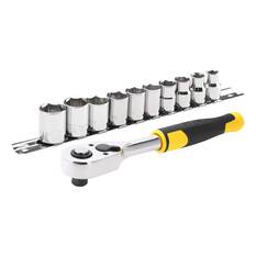 Stanley Socket Set 3/8" Drive Metric 11 Piece, , scaau_hi-res