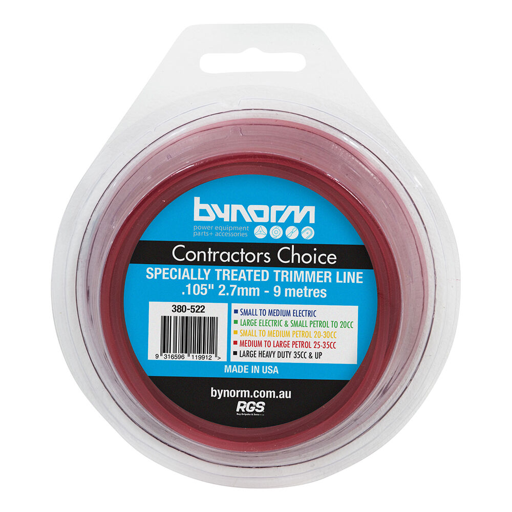 Bynorm Red Trimmer Line 2.7mm x 9m Supercheap Auto