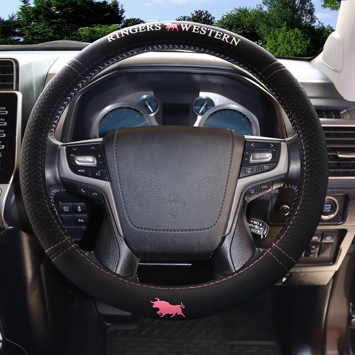 Ringers Western Steering Wheel Cover - Pink, , scaau_hi-res