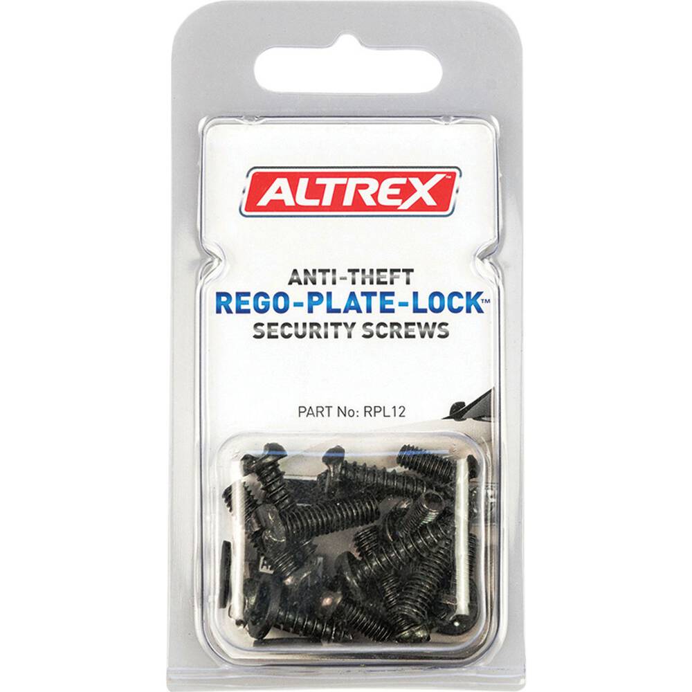 Altrex Auto Altrex Rego Plate Locks - Anti Theft 12 Pack RPL12 | Supercheap Auto