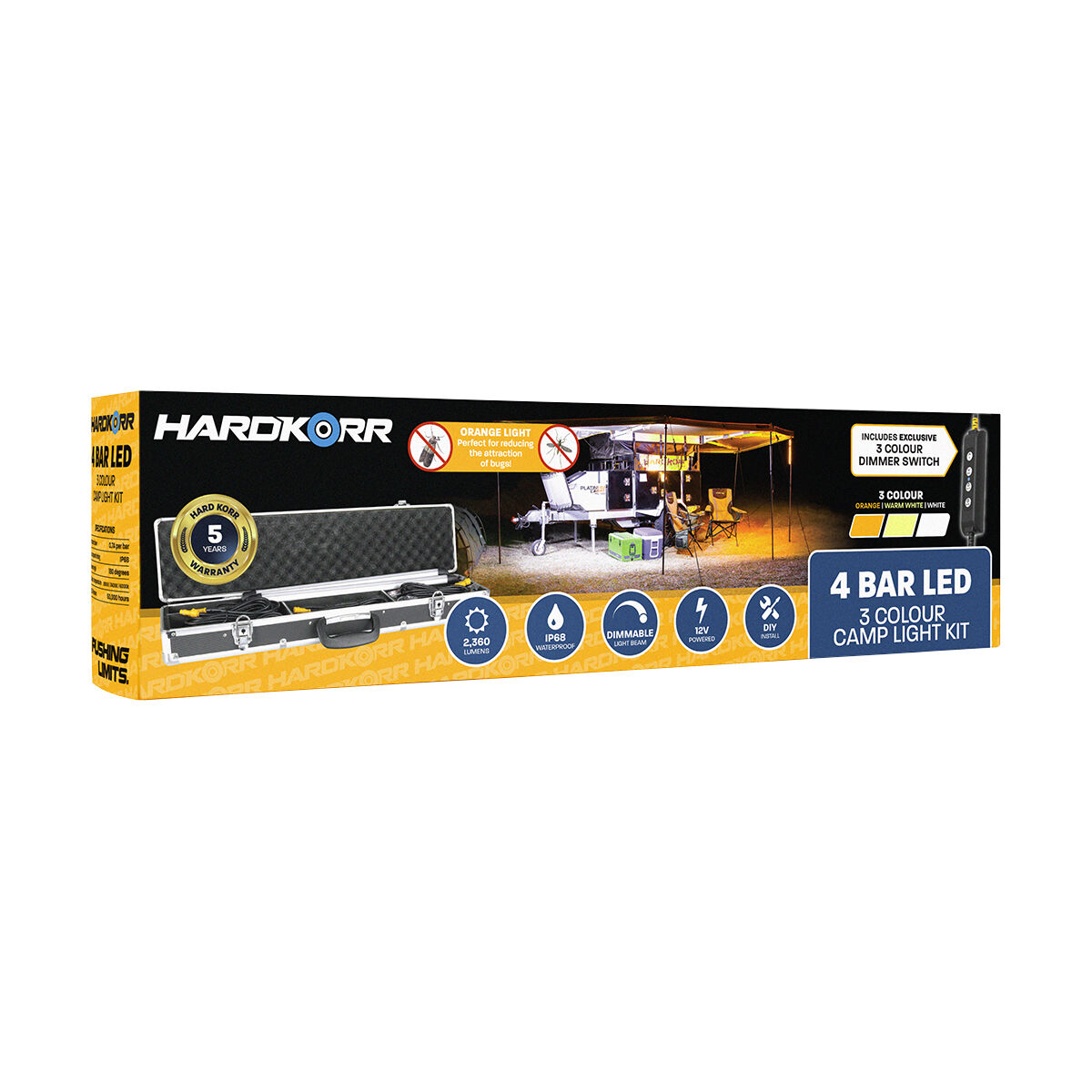 Hardkorr 4 Bar Tri Colour LED Camp Light Kit Supercheap Auto