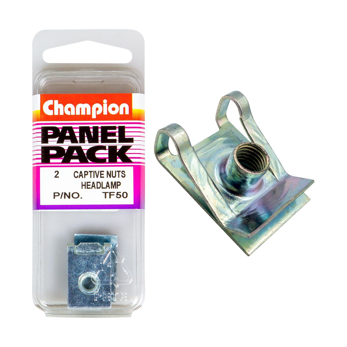 Champion Headlamp Captive Nuts TF50, M5 x 0.8mm, , scaau_hi-res