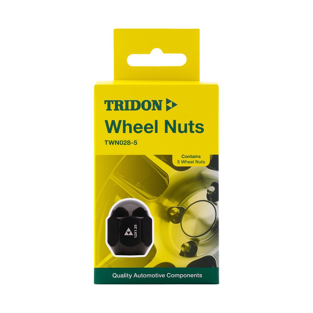 Tridon Wheel Nuts M12x1.25. Tapered Seat. 21mm Hex. Black Finish, , scaau_hi-res