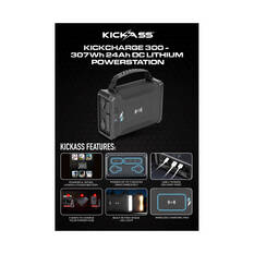 KickAss KickCharge 300 Lithium Portable Power Station, , scaau_hi-res