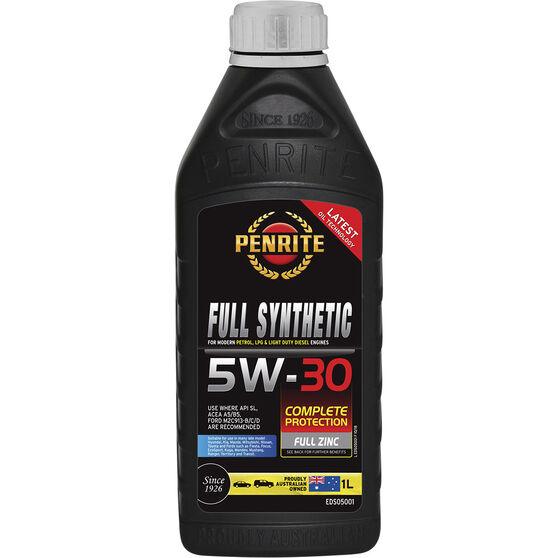 Penrite Full Synthetic Engine Oil -  5W-30 1 Litre, , scaau_hi-res