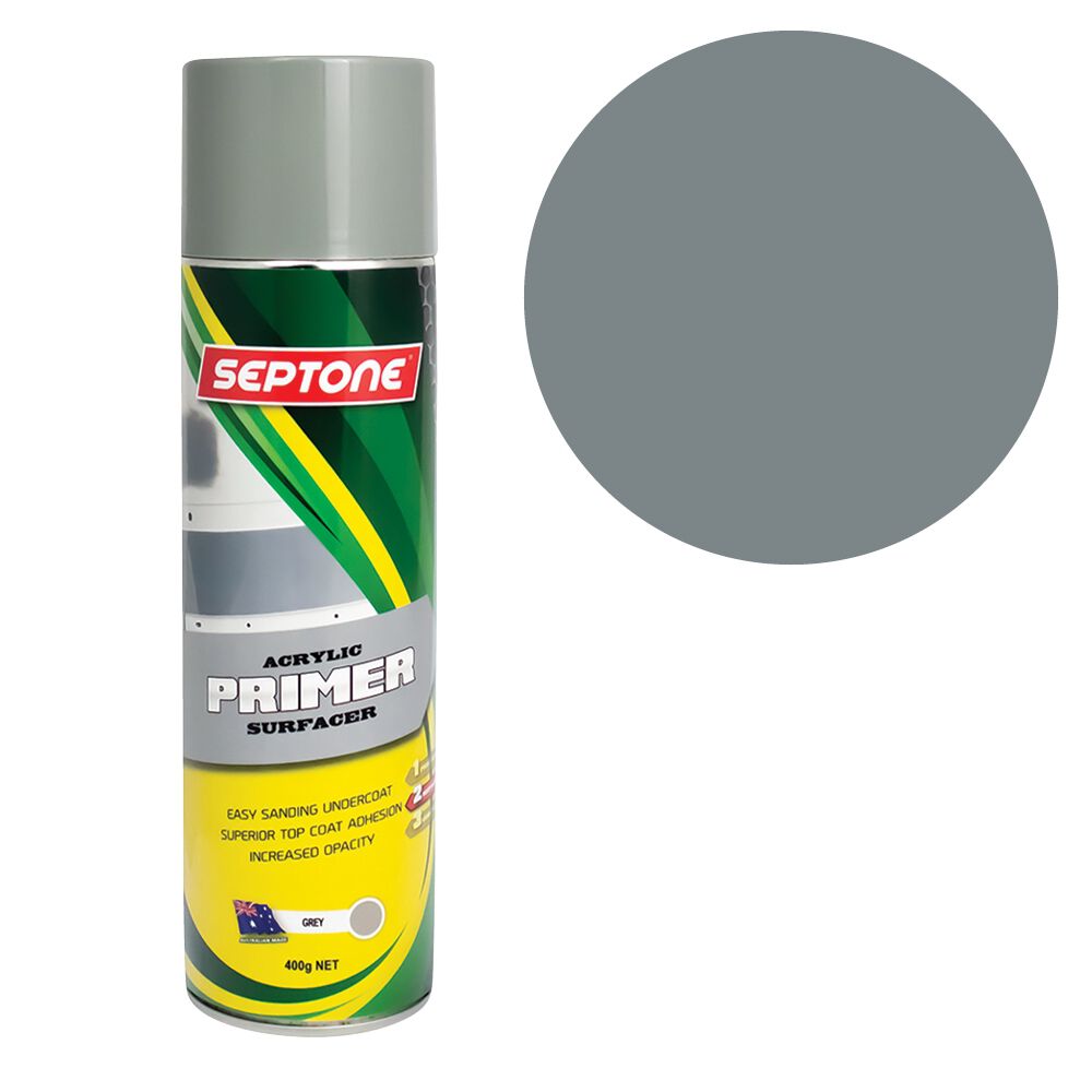 Septone&reg; Acrylic Primer Surfacer, Grey - 400g, , scaau_hi-res