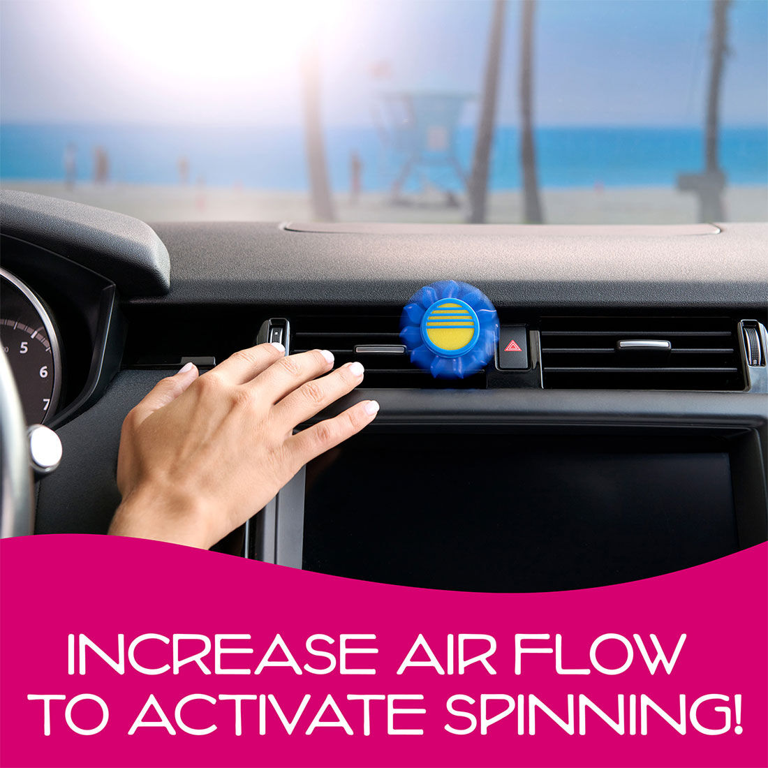 California Scents Novelty Sun Spinner Car Air Freshener Vent Clip, New Scent, , scaau_hi-res