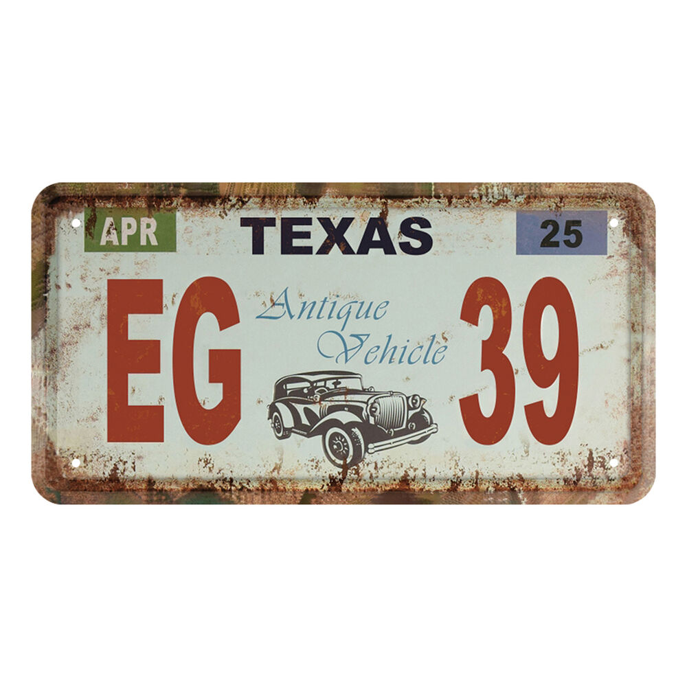 Tin Sign Vintage Number Plate Asst Designs Supercheap Auto