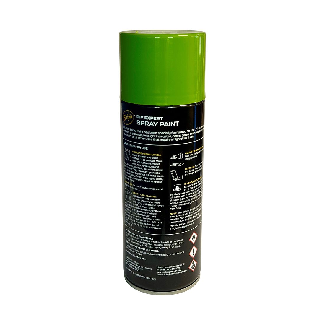 5 Star Enamel Spray Paint Lime Green 250g, , scaau_hi-res